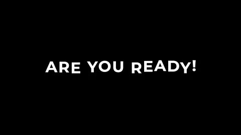 Are You Ready advertisement promo text animation video. High-quality 4K footage Stock Footage 295778501