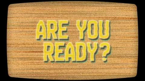 Are You Ready Glitch Animation Vintage TV Static Intro Vídeos de archivo 312968494