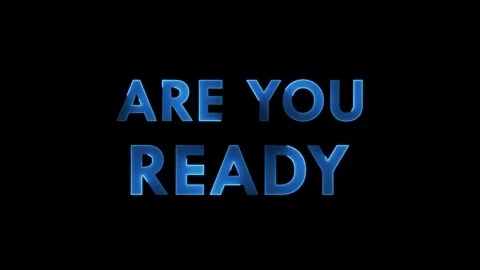 Are you ready motion text animation with glitch effect and color. 4k footag.. Stock Footage 304190132