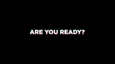 Are you ready motion text loop animation with glitch background effect Stockbeeldmateriaal 313435641