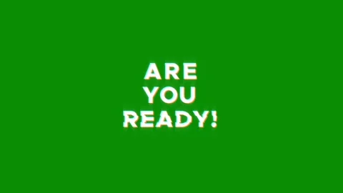Are you ready motion text loop animation with glitch background effect Vidéo 313435658