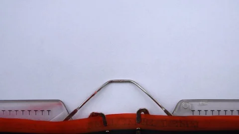 Are you ready? - phrase printed on an old typewriter in red letters, close up. Видео 126776676