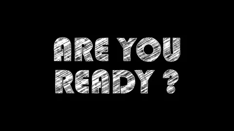 Are You Ready Scribble Text Animation Video stock 316305381