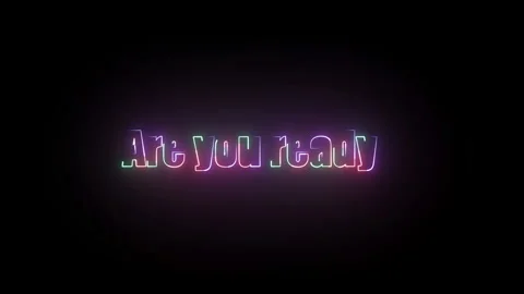 Are You Ready Text Animation | Dynamic Motion Graphic 4k Stock Footage 322648255