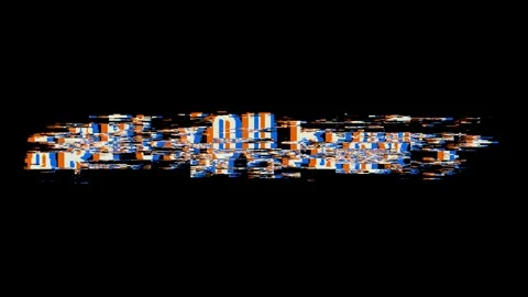 Are you ready? text animation with retro pixel glitch opener on black background Stock Footage 340459228