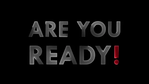 ARE YOU READY text with neon. neon line animation in are you ready text objec Stock Footage 304190150