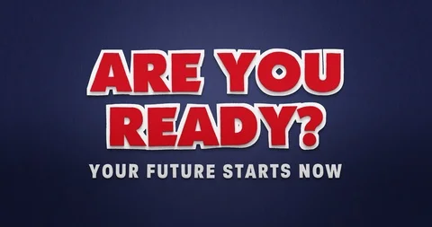 Are you ready. Your future starts now. Stop motion animation with paper look Stock Footage 90440176