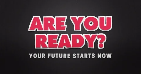 Are you ready. Your future starts now. Stop motion animation with paper look Stock Footage 90440199