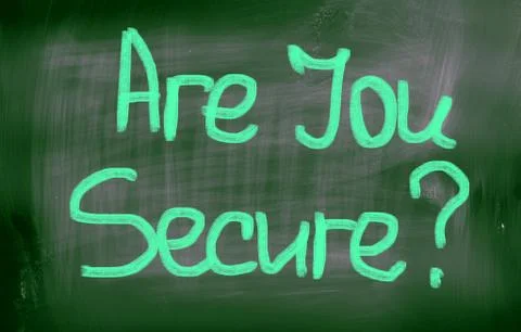 Are you secure concept Illustrazione stock