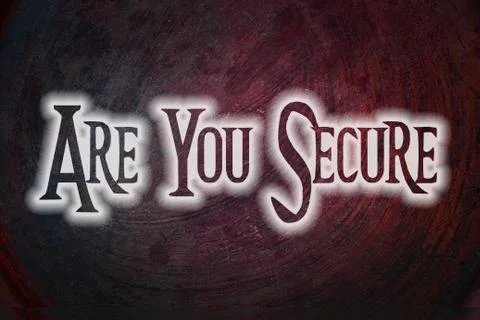 Are you secure concept Stock Illustration