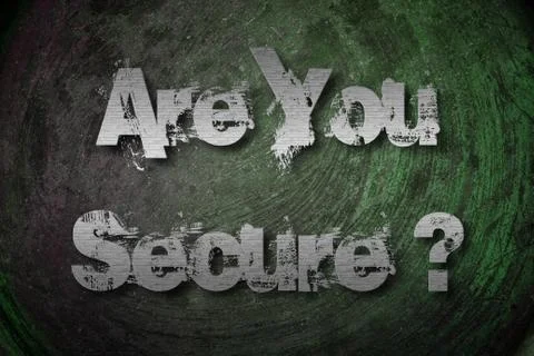 Are you secure concept Stock Illustration