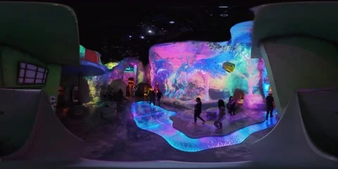 Area 15 immersive entertainment experience in Las Vegas Stock Footage 218012751
