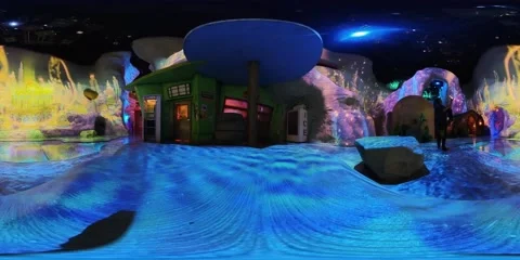 Area 15 immersive entertainment experience in Las Vegas Stock Footage 218013030