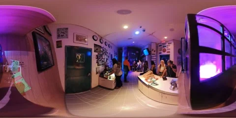 Area 15 immersive entertainment experience in Las Vegas Stock Footage 218014602