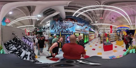 Area 15 immersive entertainment experience in Las Vegas Stock Footage 218014994