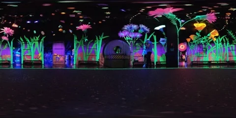 Area 15 immersive entertainment experience in Las Vegas Stock Footage 218015277