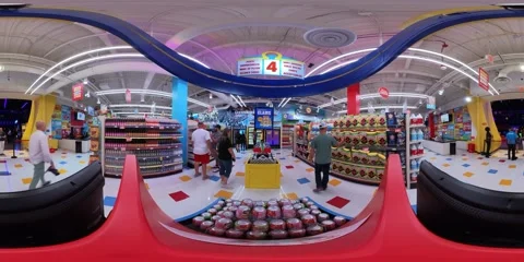 Area 15 immersive entertainment experience in Las Vegas Stock Footage 218016485