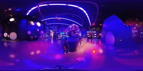 Area 15 immersive entertainment experience in Las Vegas Stock Footage 218018615