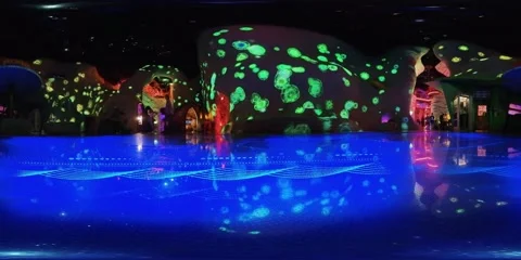 Area 15 immersive entertainment experience in Las Vegas Stock Footage 218019042
