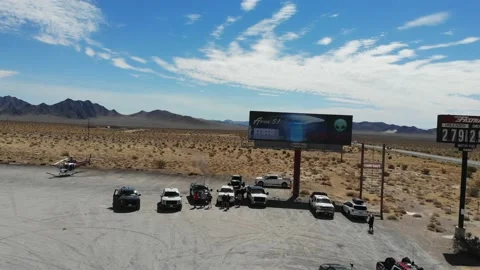 Area 51 Billboard Stock Footage 166662593