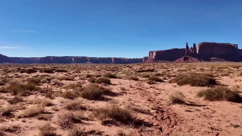 The area around Kayenta is primarily characterized by desert and semi-desert  Stock Footage 323033742