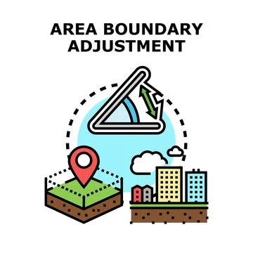 Area boundary adjustment concept vector illustration Stock Illustration