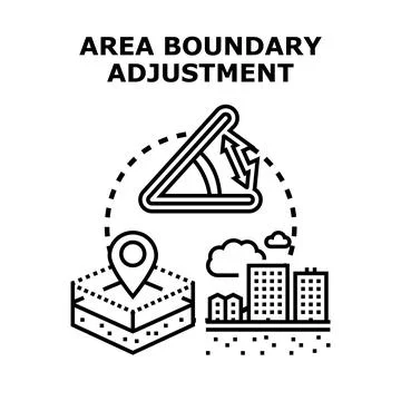 Area boundary adjustment concept vector illustration Stock Illustration