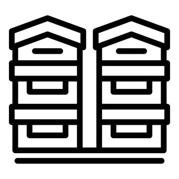 Area building icon outline vector. Castle building Ilustración de archivo