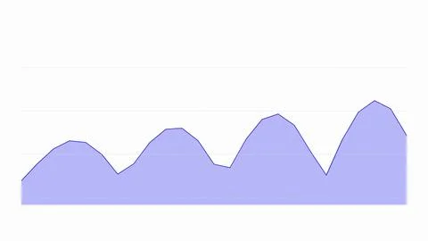 Area chart abstract data visualization purple gradient peaks Stock Illustration