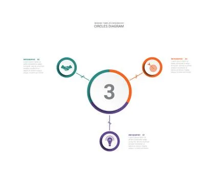 Area chart diagram data Elements For Template infographics 3 position. Stock Illustration