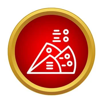 Area chart financial data analysis icon Stockillustratie