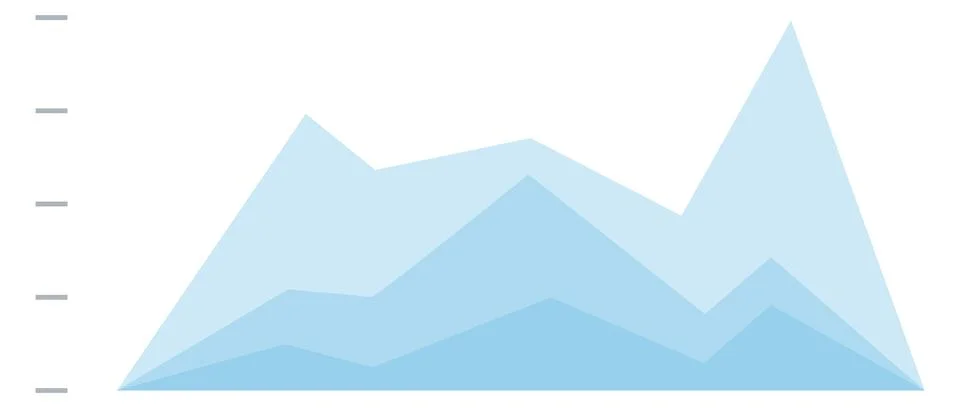 Area chart icon. Data statistic infographic element Stock Illustration