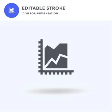 Area Chart icon vector, filled flat sign, solid pictogram isolated on white Stock Illustration