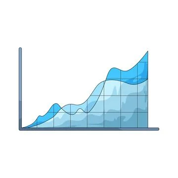 Area chart illustration Illustration