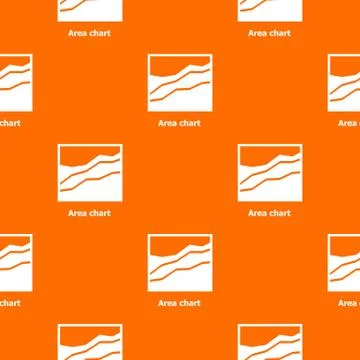 Area chart pattern orange Illustrazione stock
