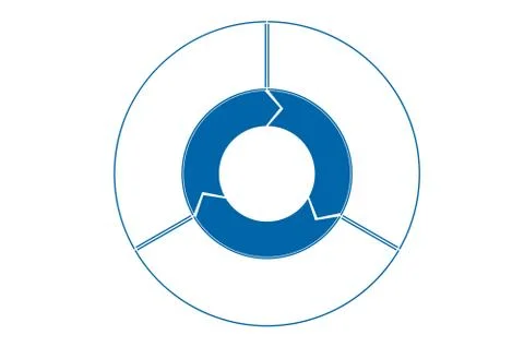 Area chart,ring chart, pie chart. Template blue infographic.  3 positions for Stock Illustration
