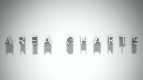 Area Charts 3D title animation with shadows on a white background Video stock 296723463
