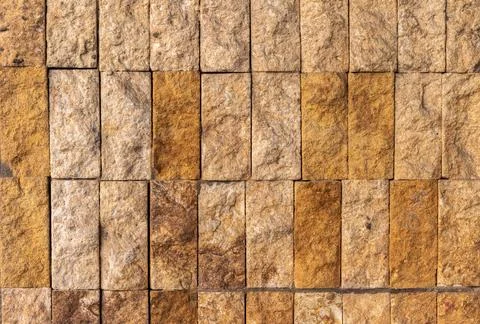Area composed of vertically laid stone blocks Stock Photos