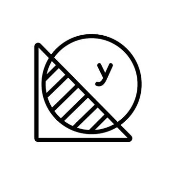The area of the figure icon vector outline illustration Illustrazione stock