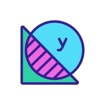 The area of the figure icon vector outline illustration Illustrazione stock