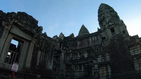 Area inside Angkor Wat at Siem Reap, Cambodia 스톡 동영상 108150670