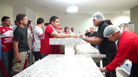 Area Interna Estadio Natal - Copa do mundo / World Cup 2014  Snack Bar - Natal Stock Footage 36422895