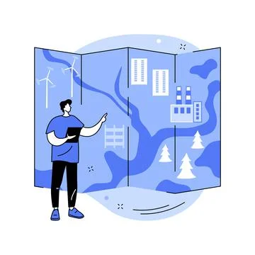 Area management abstract concept vector illustration. Ilustración de archivo