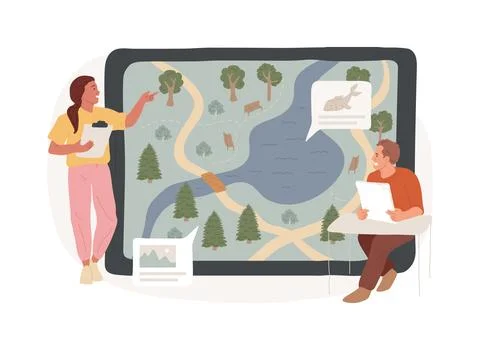 Area management isolated concept vector illustration. イラスト素材