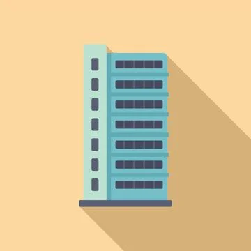 Area multistory building icon flat vector. Exterior area plan Ilustración de archivo