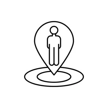 Area space location icon. Element of overpopulation thin line icon Stock Illustration