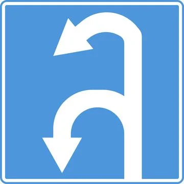 The area for a U turn. Vector image. Stock Illustration