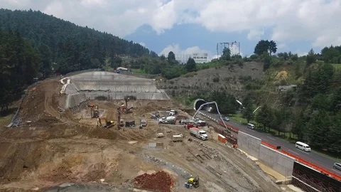 Area under construction Stock Footage 93101873