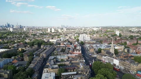 Area view of Clapham, 26th July 2026 , 3pm , London Stock Footage 340478673