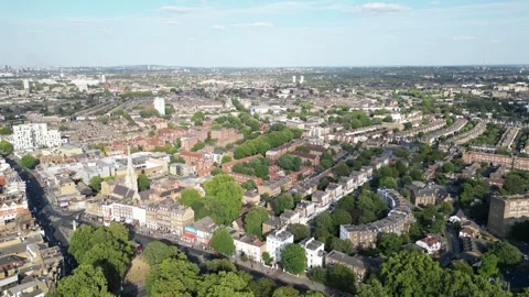 Area view of Clapham, 26th July 2026 , 3pm , London Stock Footage 340478695